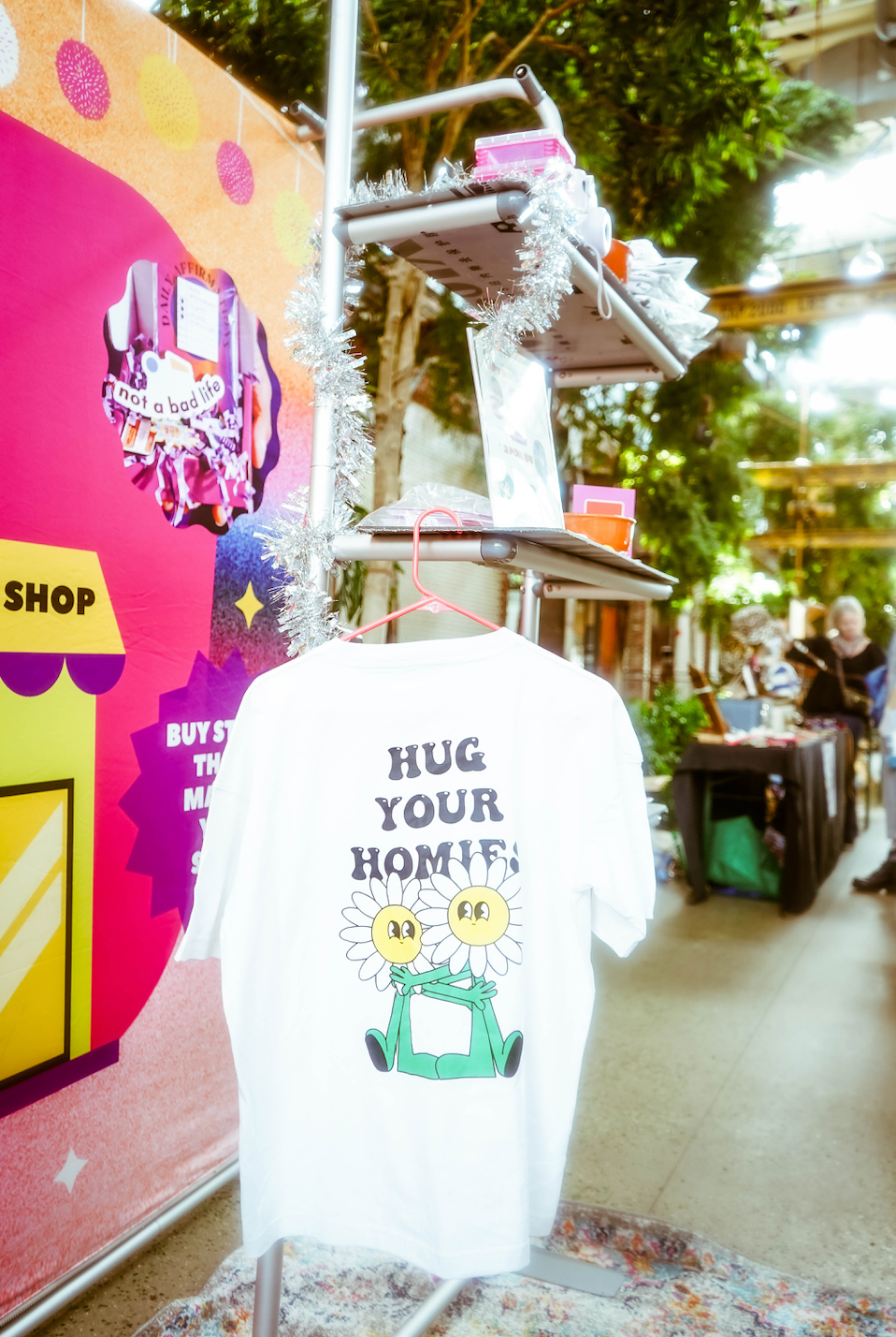 Hug Your Homies Tee Short Sleeved Shirt - NOT A BAD LIFE 💐