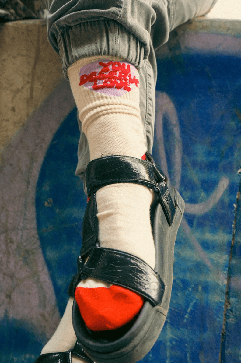 You Deserve Love Crew Socks - NOT A BAD LIFE 💐