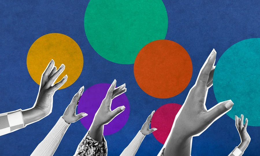 Bipoc hands reaching for the stars