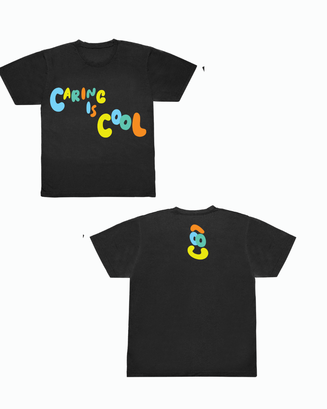 Caring Is Cool Black Tee