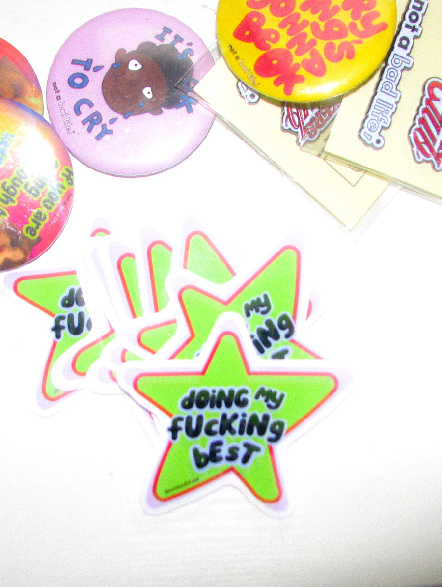 Doing My F*cking Best Star Sticker