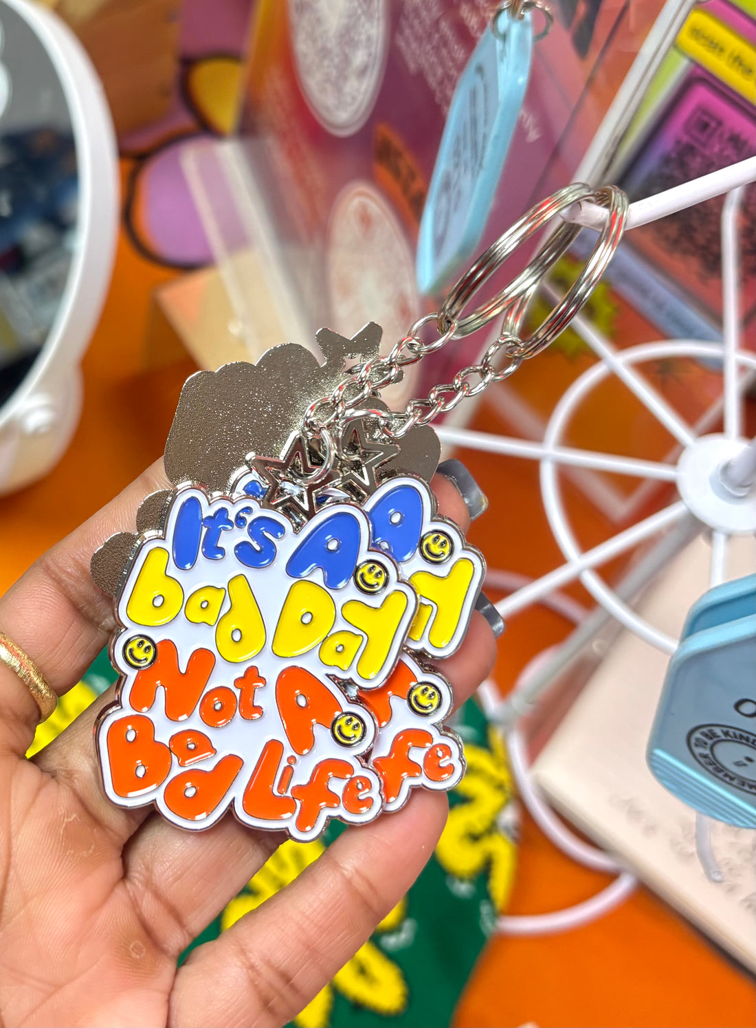 Not A Bad Life Enamel Keychain