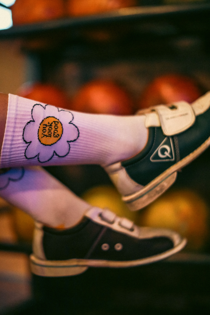 You Look Good Flower Crew Socks -Self-Care and Style