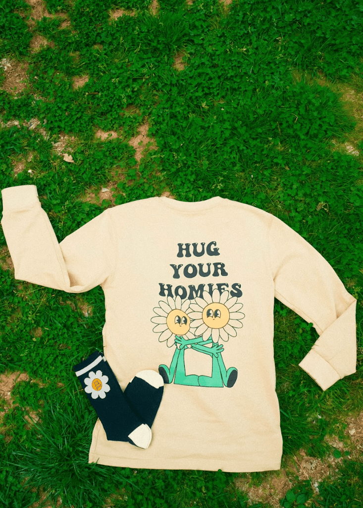 Hug Your Homies Long Sleeve Tee - NOT A BAD LIFE 💐
