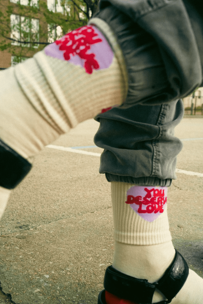 You Deserve Love Crew Socks - NOT A BAD LIFE 💐