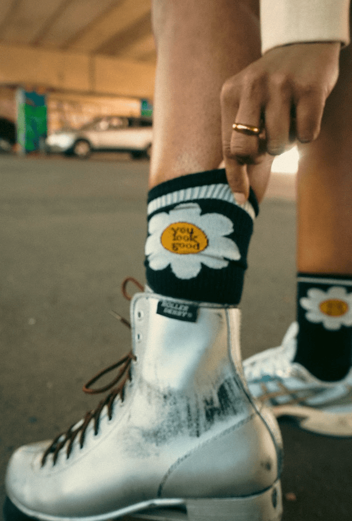 You Look Good Flower Crew Socks - NOT A BAD LIFE 💐